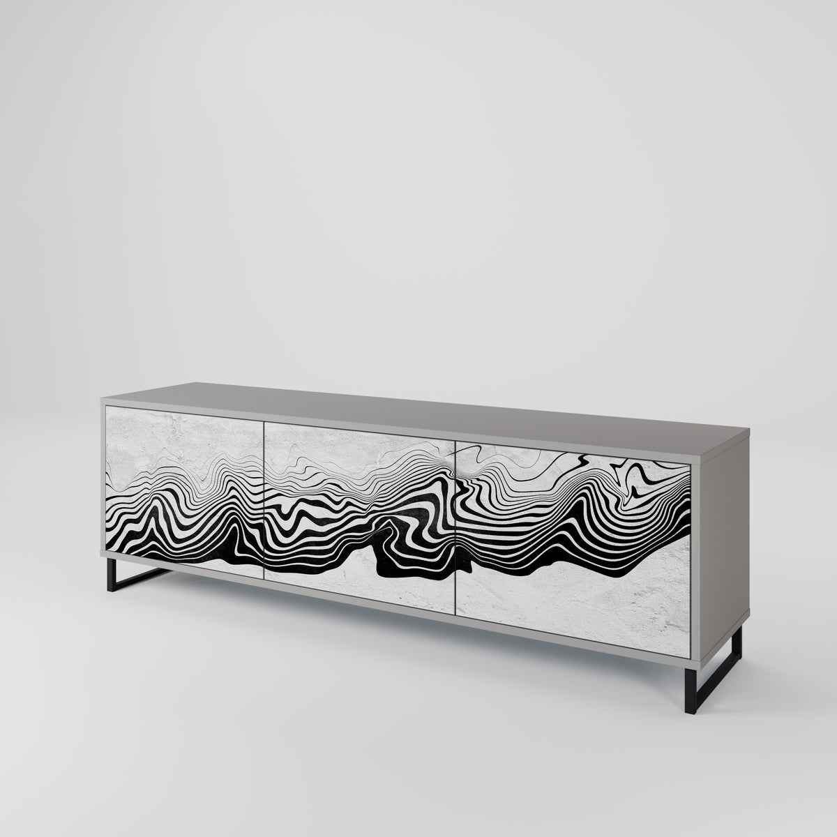 MONOCHROME MIRAGE TV-bänk med 3 dörrar