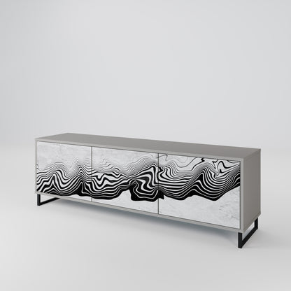 MONOCHROME MIRAGE TV-bänk med 3 dörrar