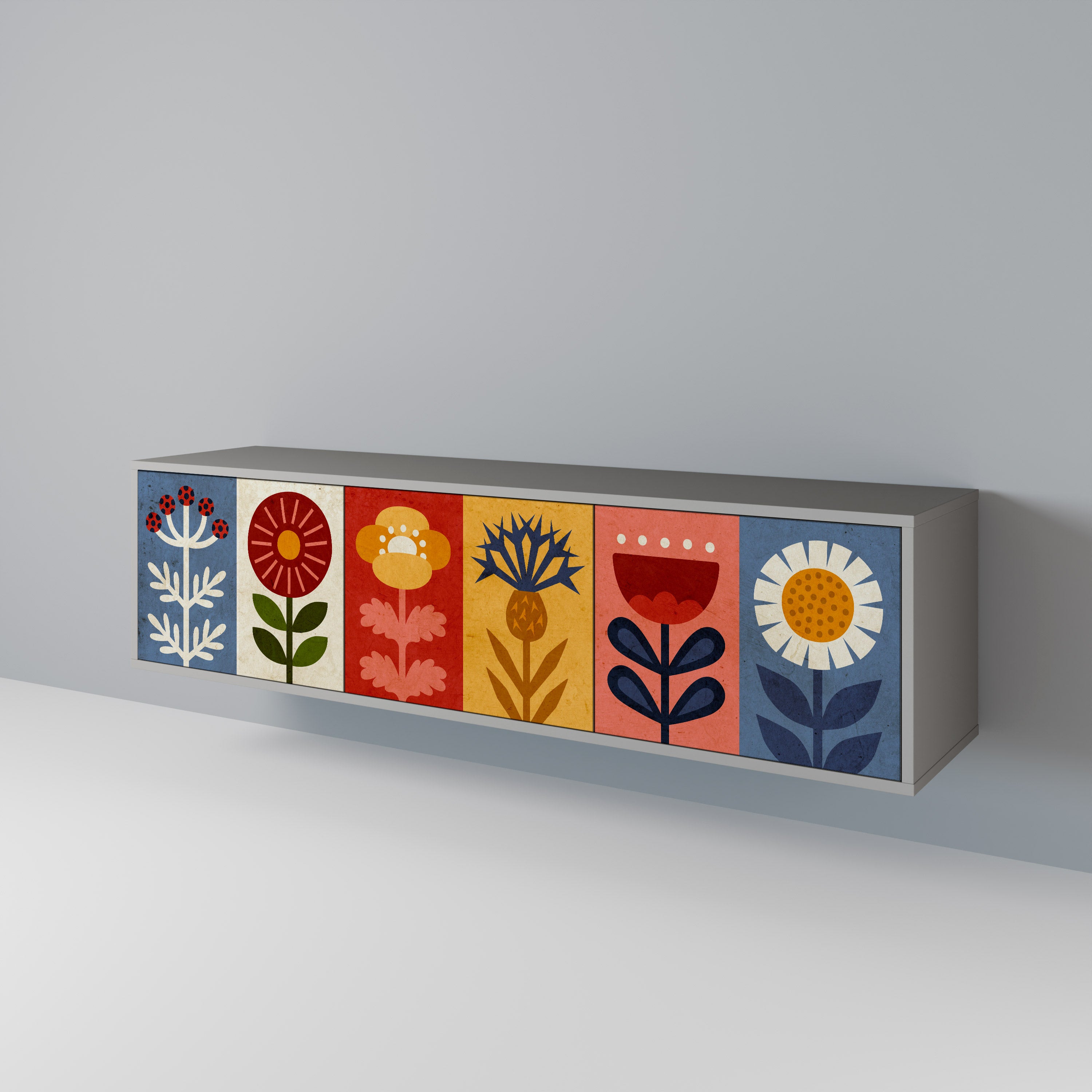 SCANDIC FLOWERET Móvel de TV de 3 Portas