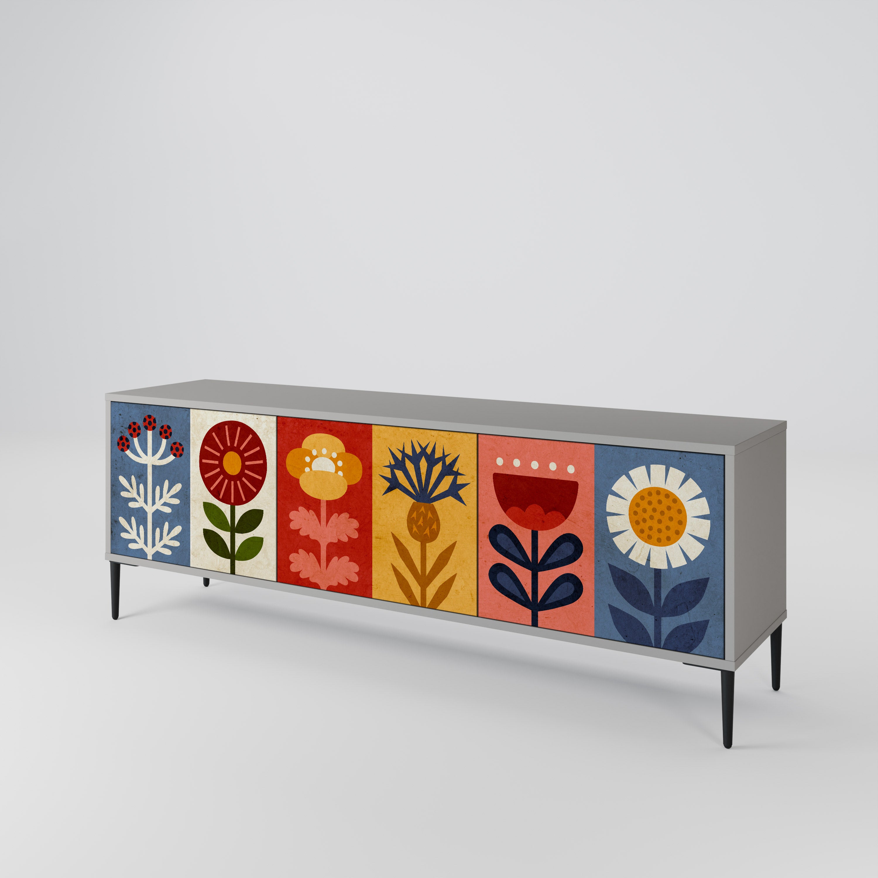 SCANDIC FLOWERET Móvel de TV de 3 Portas