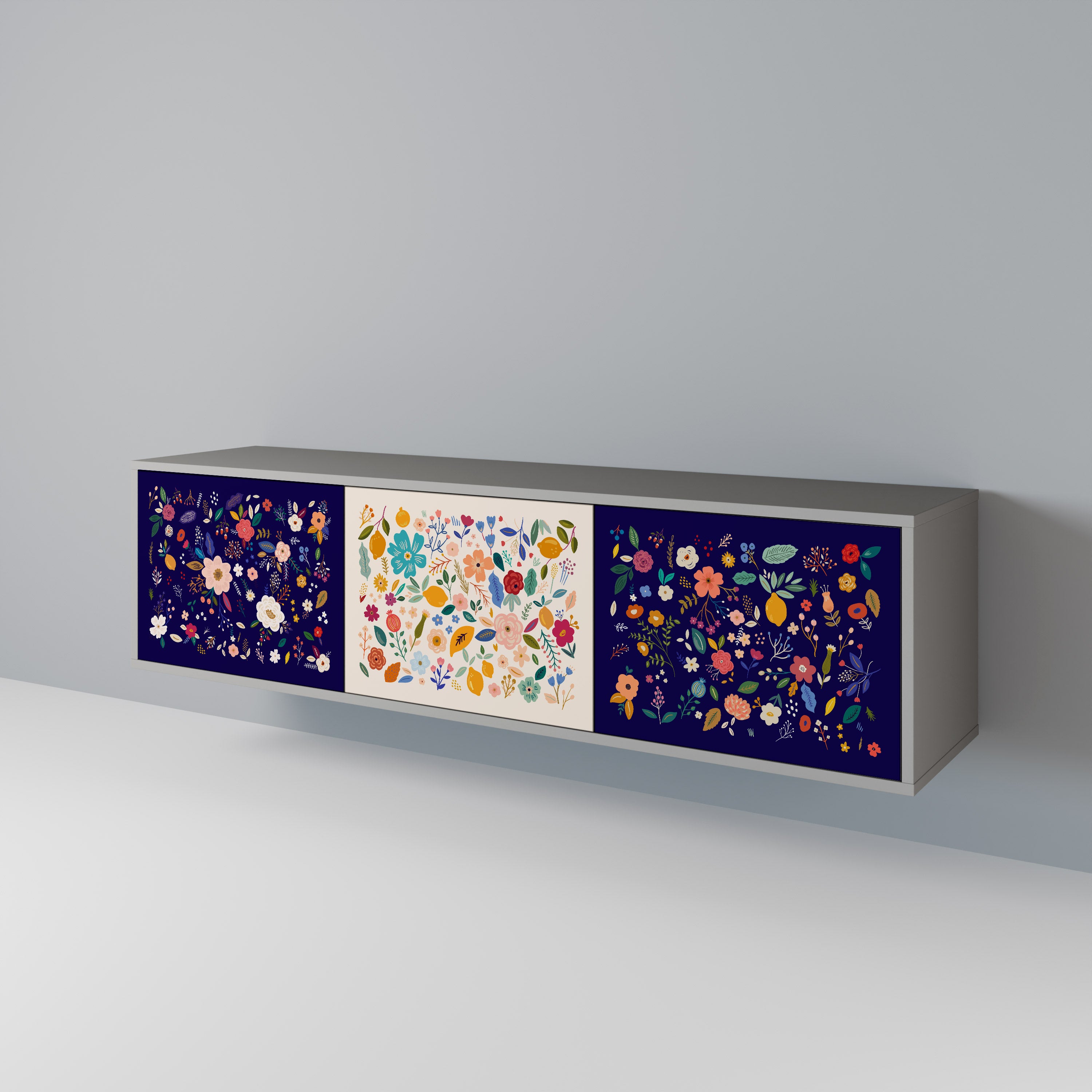 FLORAL COMBINATION 3-türiges TV-Lowboard