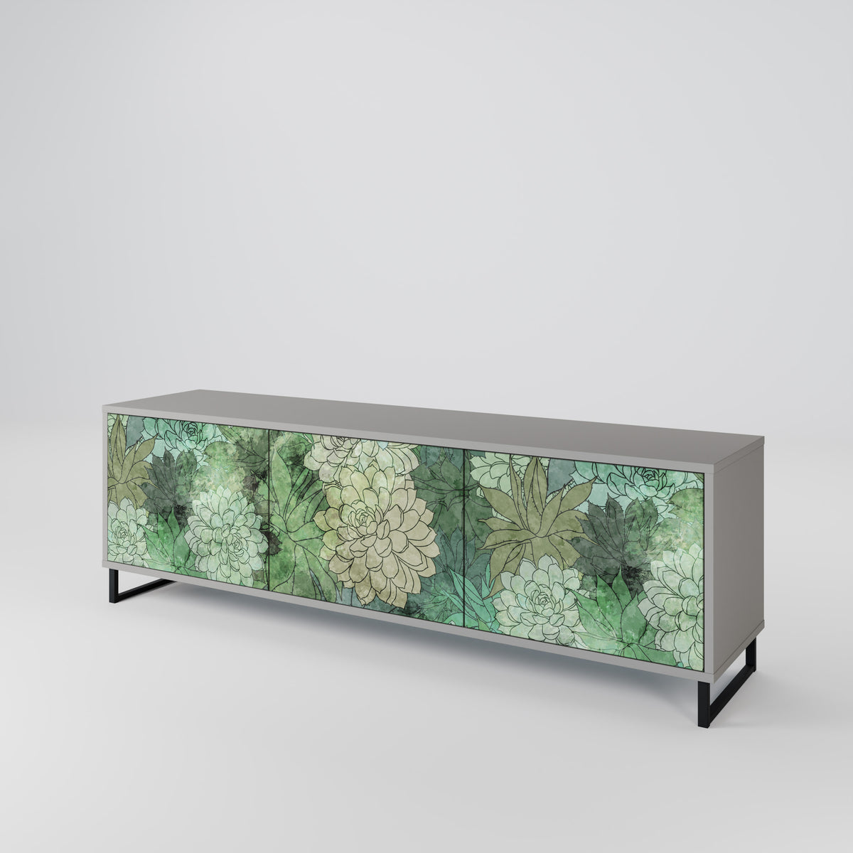 SUCCULENT CLUSTER TV-bänk med 3 dörrar