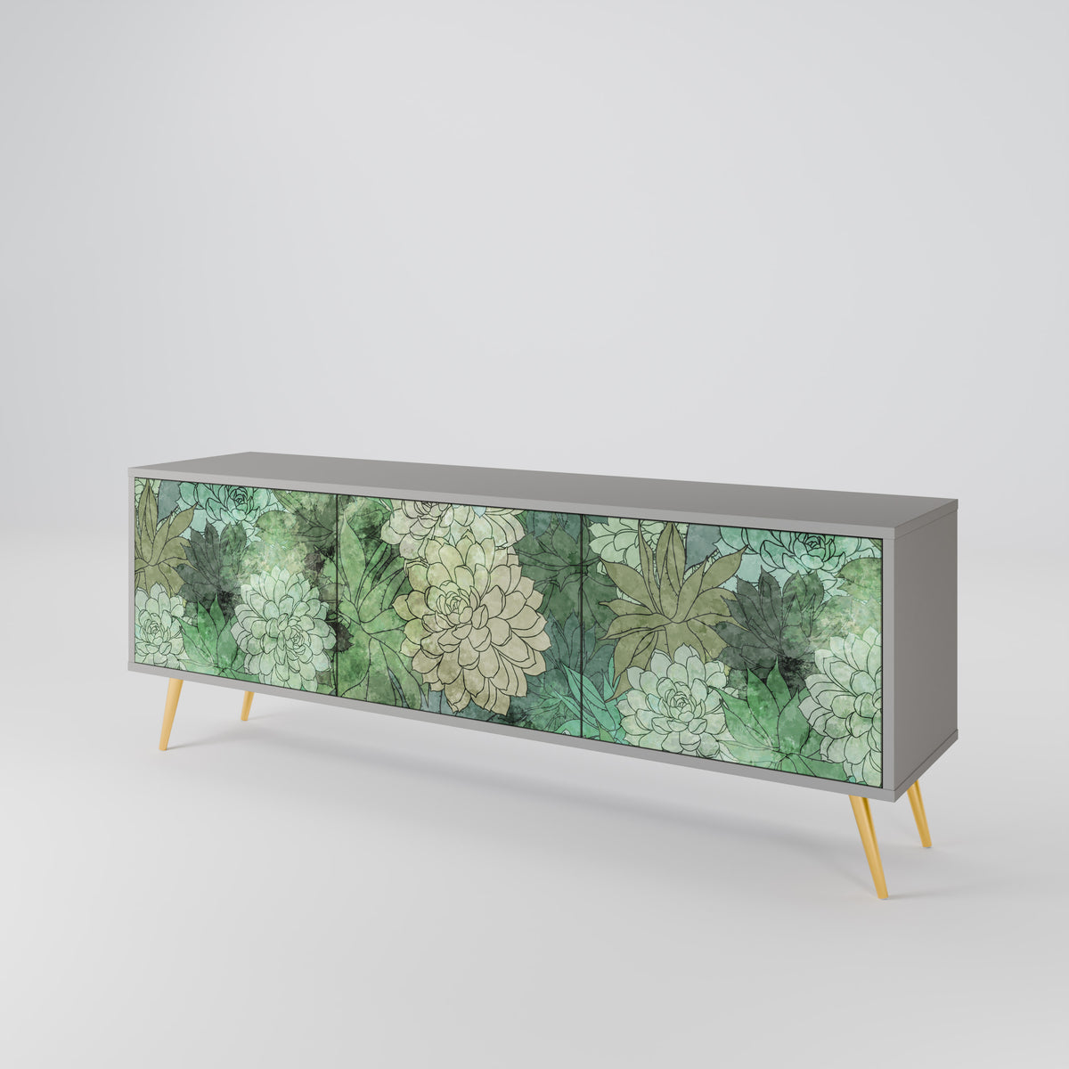 SUCCULENT CLUSTER TV-bänk med 3 dörrar