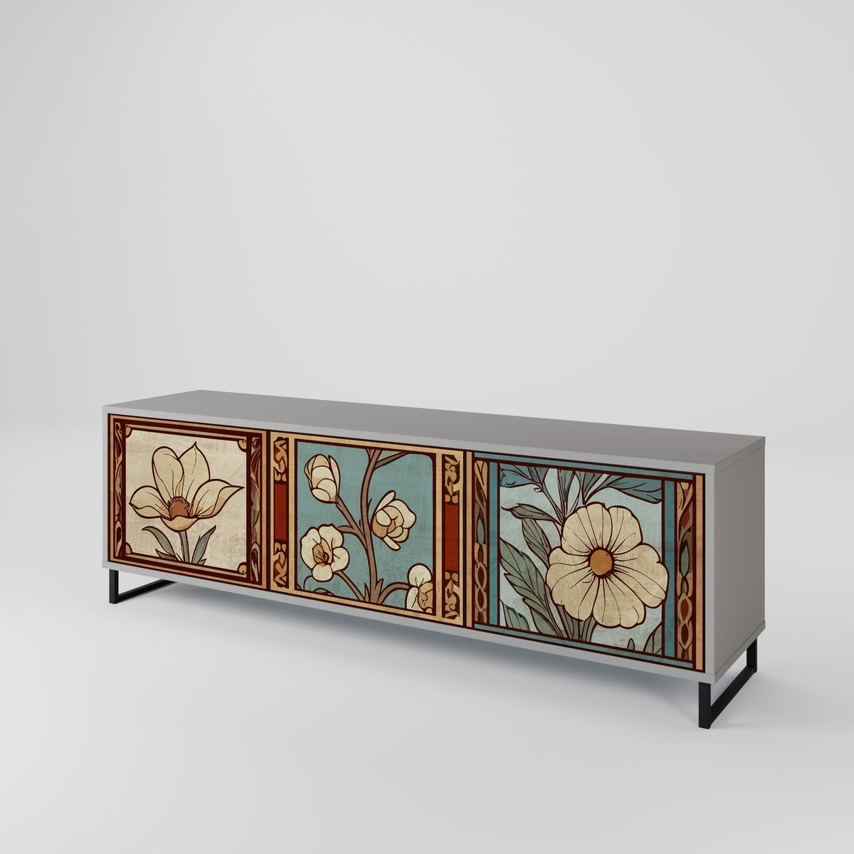 TIMELESS FLORA 3-türiges TV-Lowboard