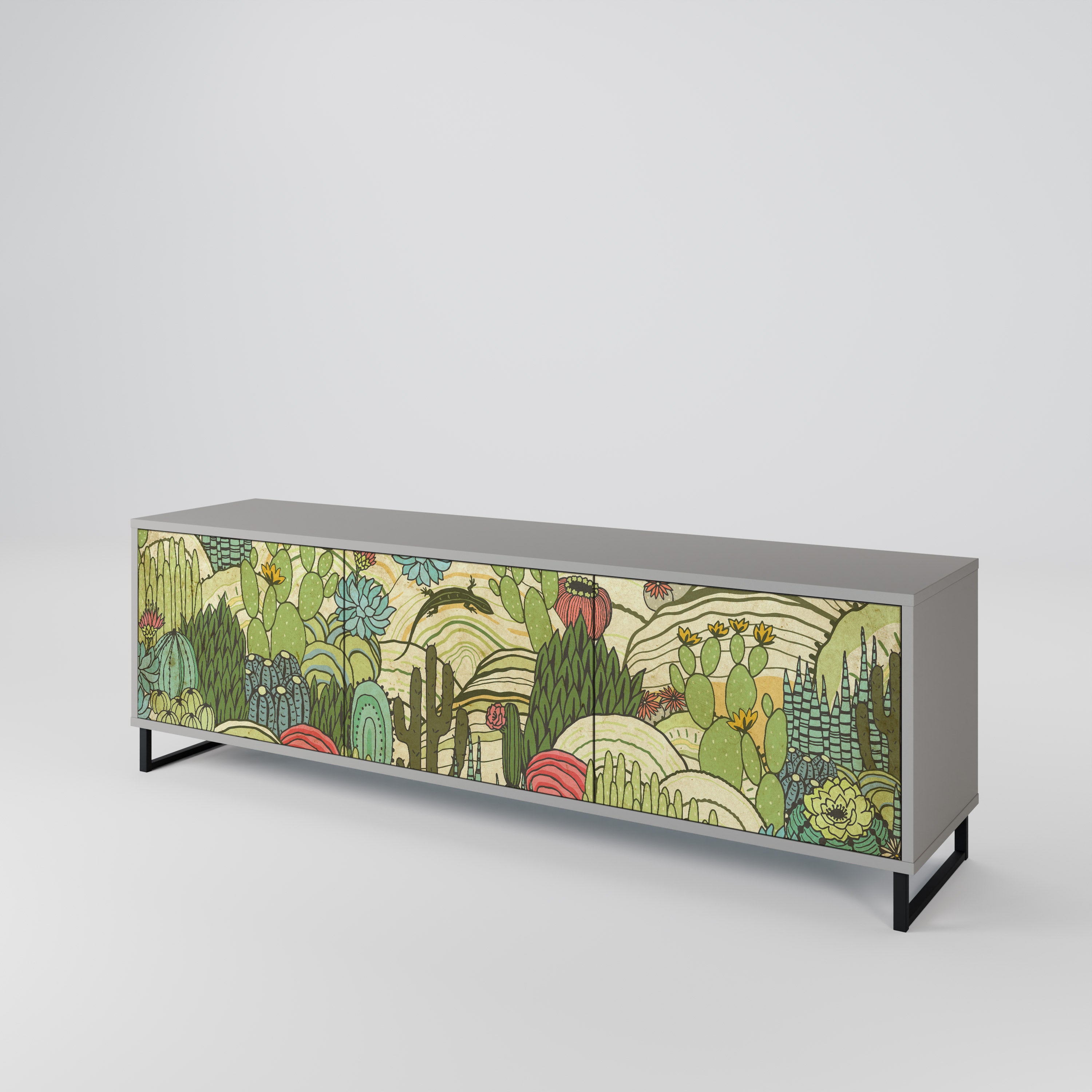 SUCCULENTS KALEIDOSCOPE 3-türiges TV-Lowboard