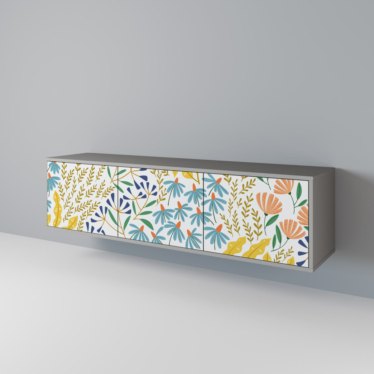 HELLO SPRING 3-Door TV Cabinet