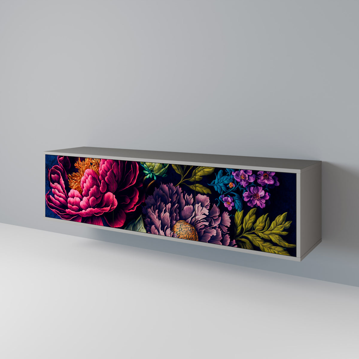 BLOOMING ELEGANCE 3-türiges TV-Lowboard