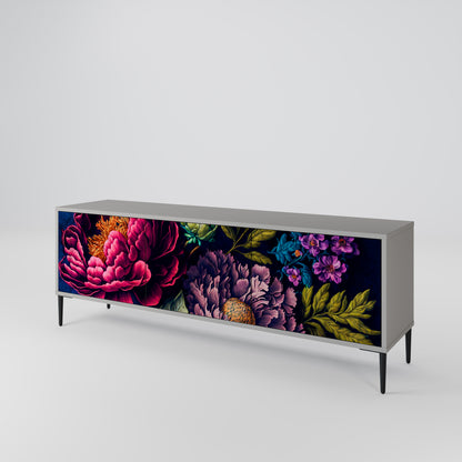BLOOMING ELEGANCE Třídveřový TV stolek