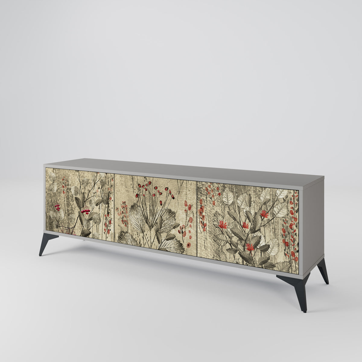 HERBAL GRACE 3-Door TV Cabinet
