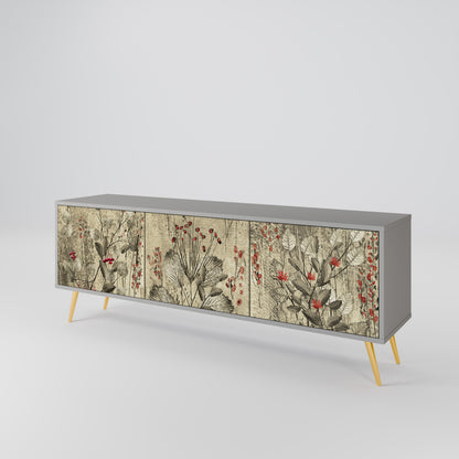 HERBAL GRACE 3-Door TV Cabinet