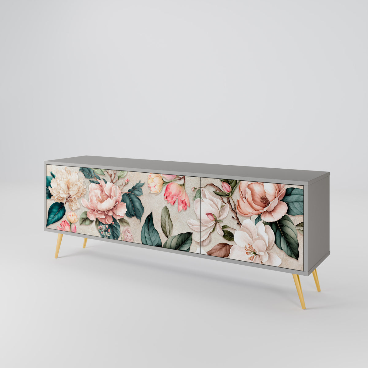 FLORAL GRACE Έπιπλο τηλεόρασης 3-θυρών