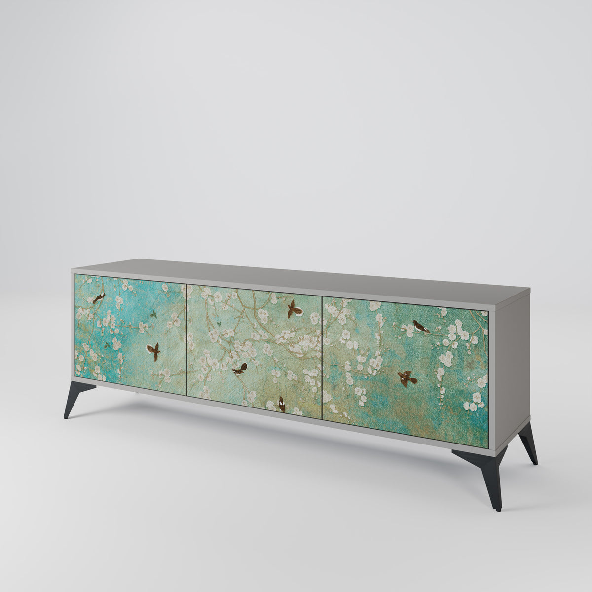 BLOOMING CHARM Mueble de TV de 3 Puertas