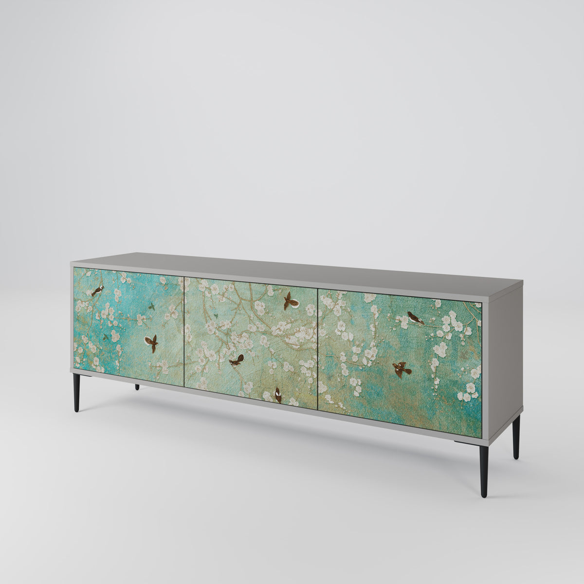 BLOOMING CHARM Mueble de TV de 3 Puertas