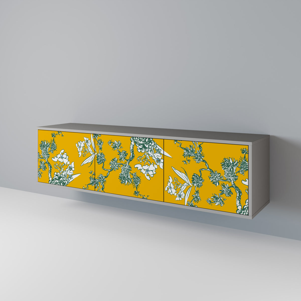 YELLOW CHINOISERIE Έπιπλο τηλεόρασης 3-θυρών