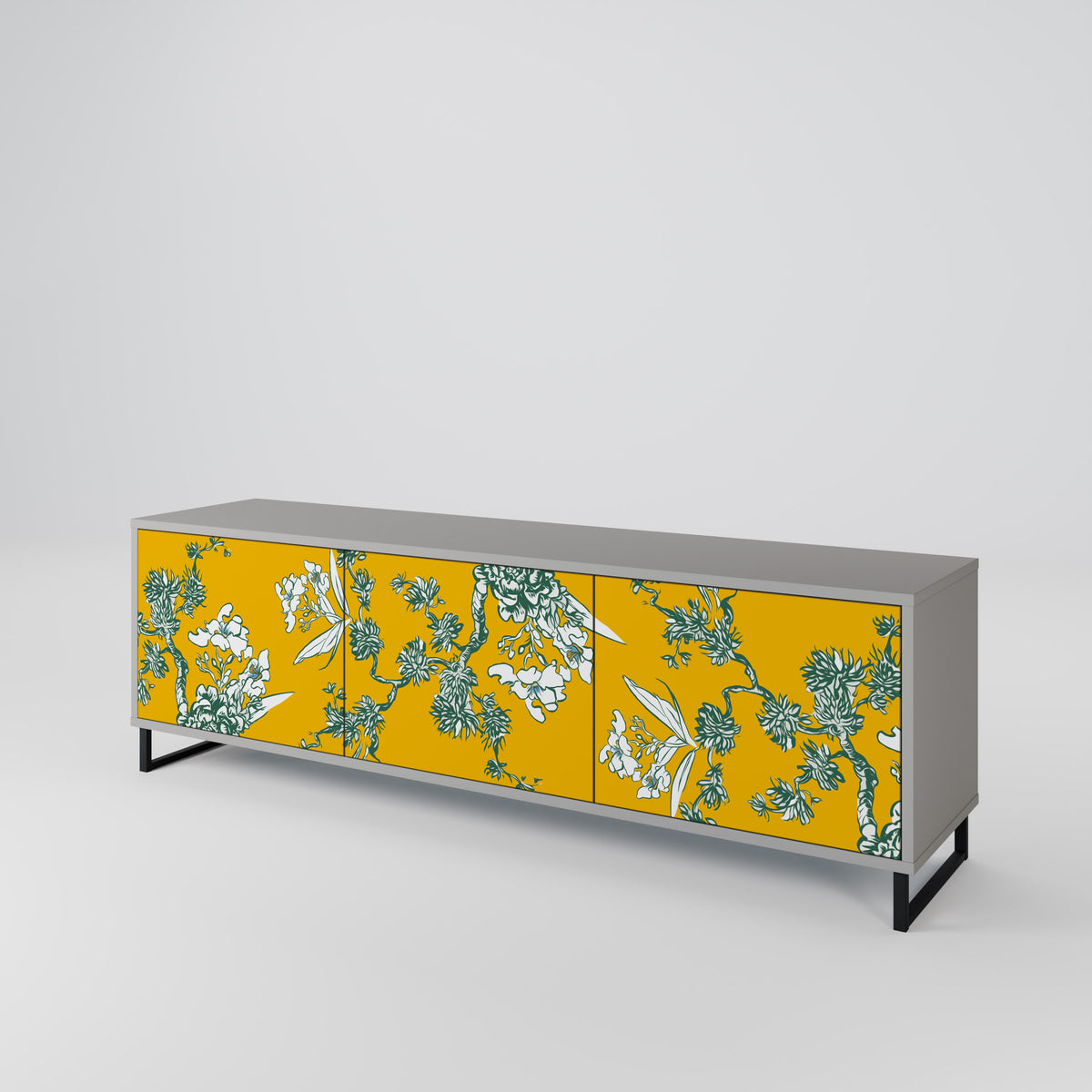 YELLOW CHINOISERIE Έπιπλο τηλεόρασης 3-θυρών