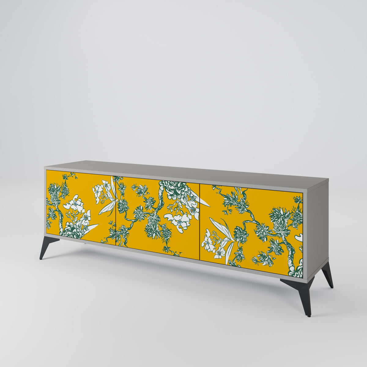 YELLOW CHINOISERIE Έπιπλο τηλεόρασης 3-θυρών