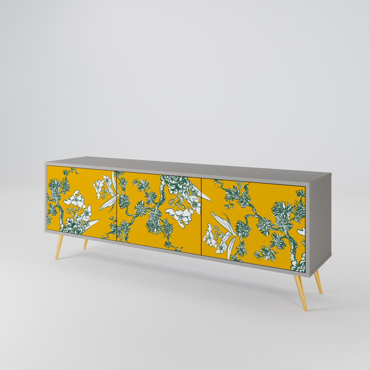 YELLOW CHINOISERIE Έπιπλο τηλεόρασης 3-θυρών
