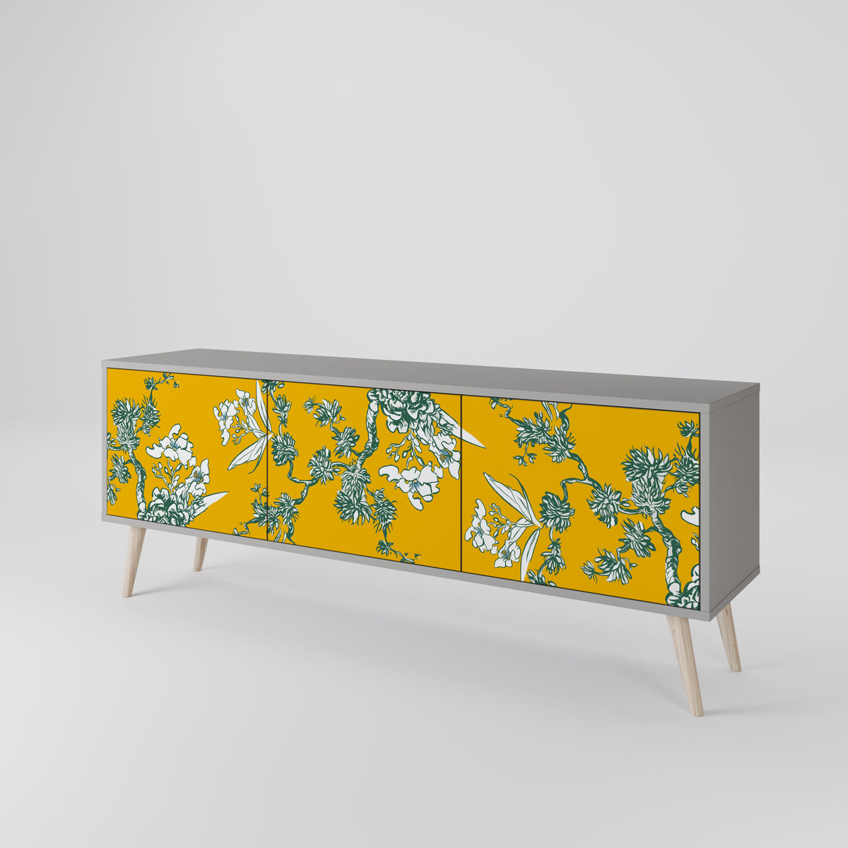 YELLOW CHINOISERIE Έπιπλο τηλεόρασης 3-θυρών