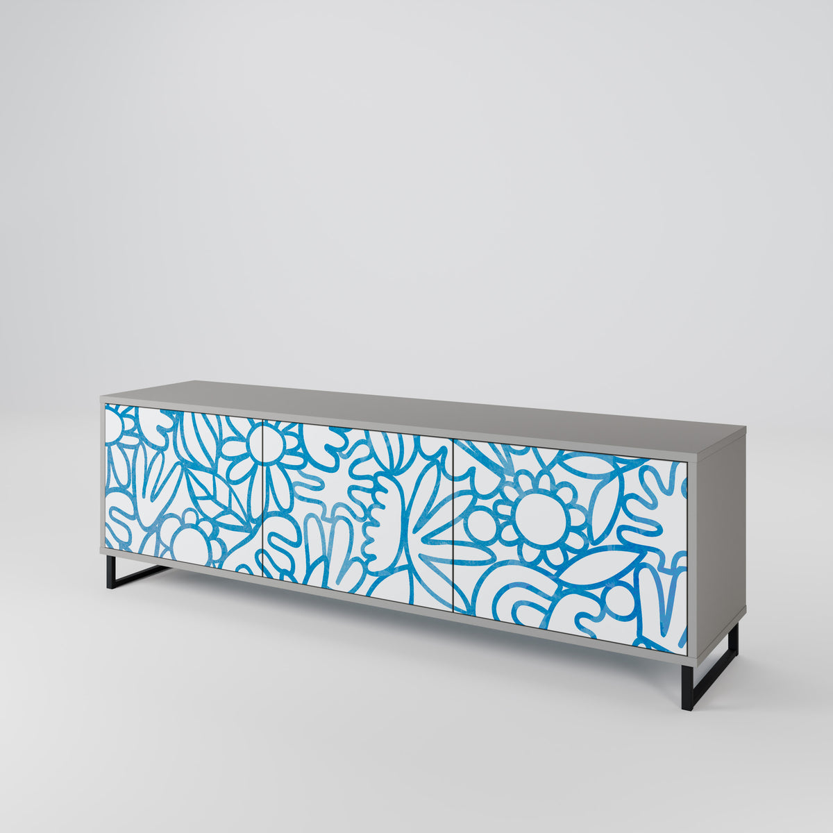 BLOOMY MORNING 3-türiges TV-Lowboard