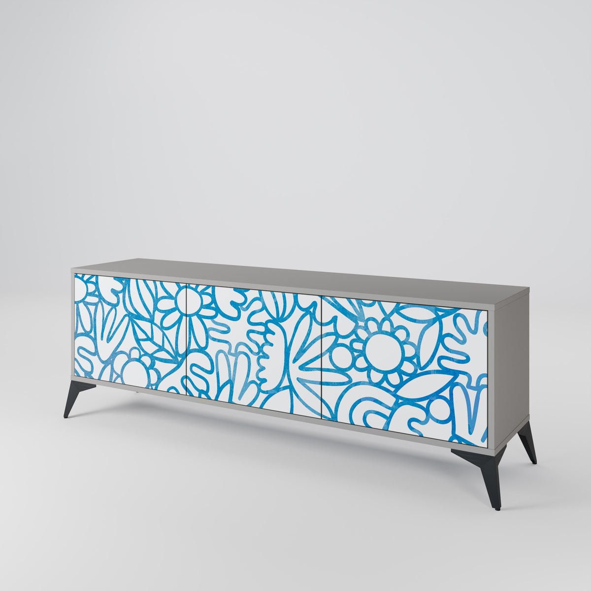 BLOOMY MORNING 3-türiges TV-Lowboard