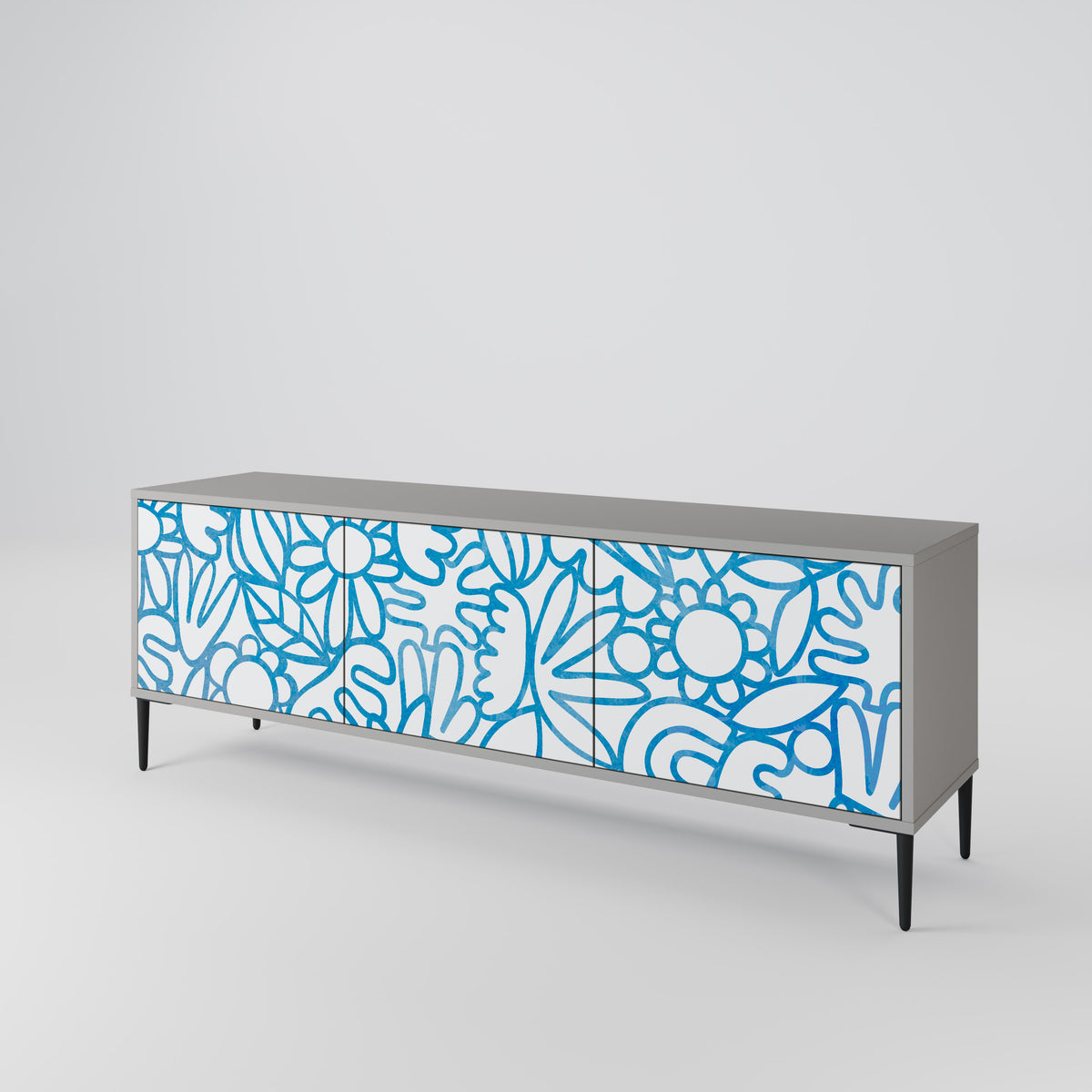 BLOOMY MORNING 3-türiges TV-Lowboard