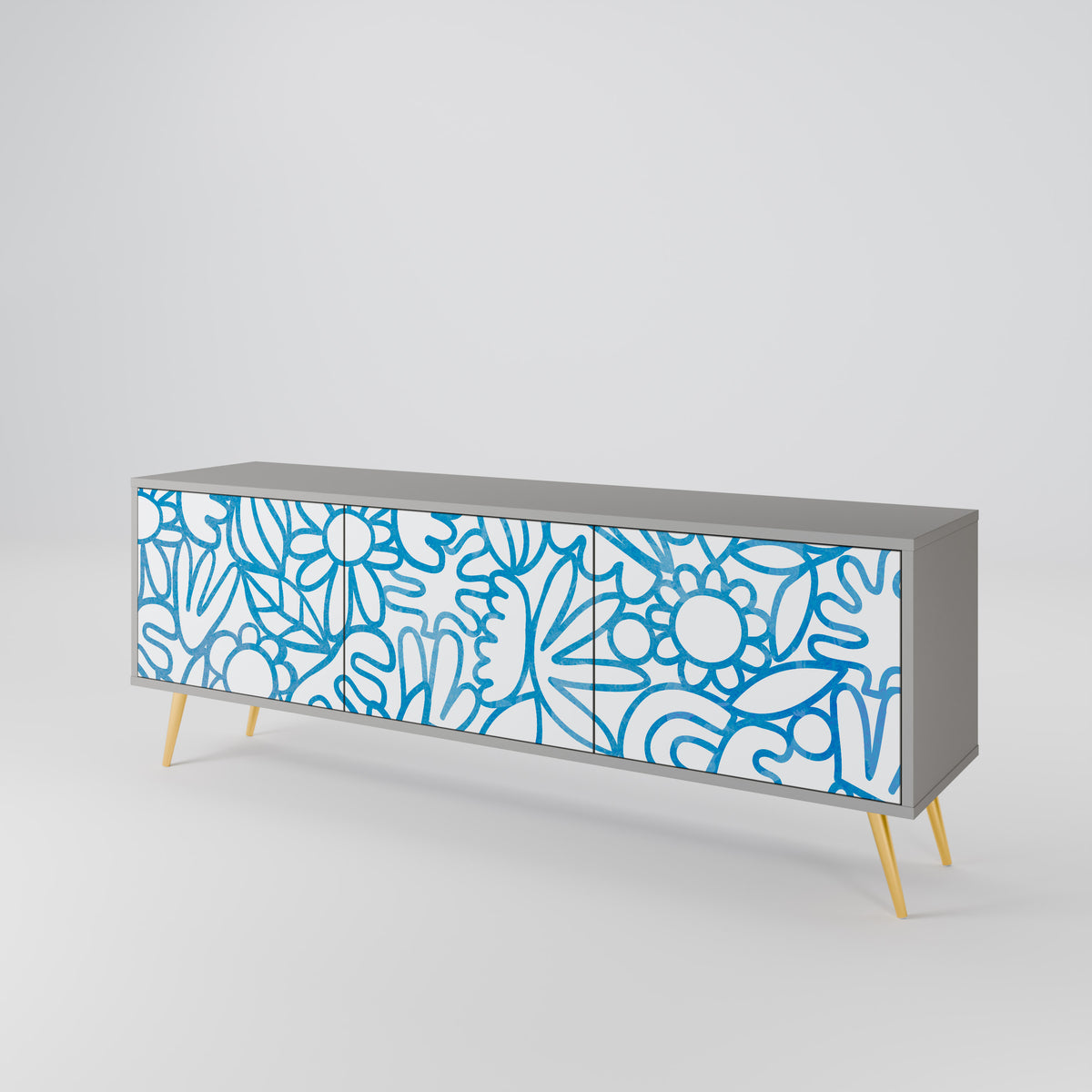 BLOOMY MORNING 3-türiges TV-Lowboard