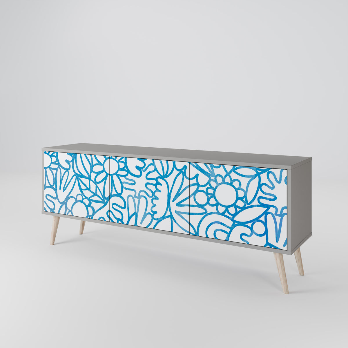 BLOOMY MORNING 3-türiges TV-Lowboard