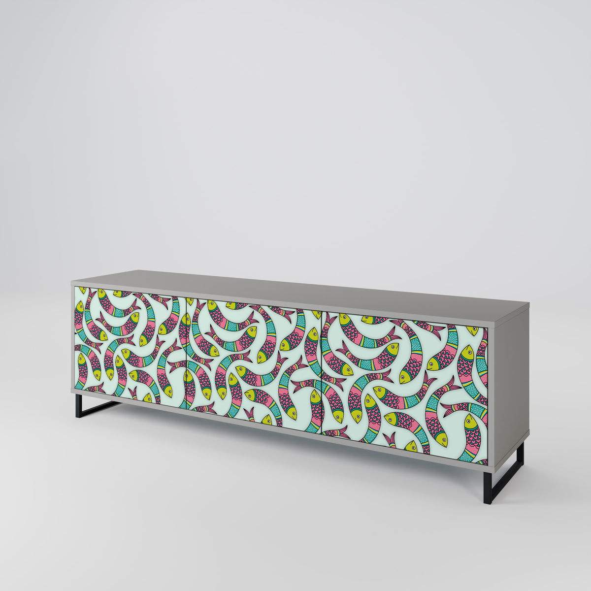 INDIAN FISH 3-türiges TV-Lowboard