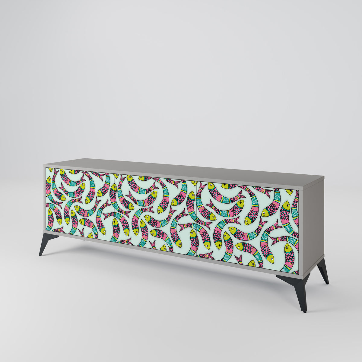 INDIAN FISH 3-türiges TV-Lowboard