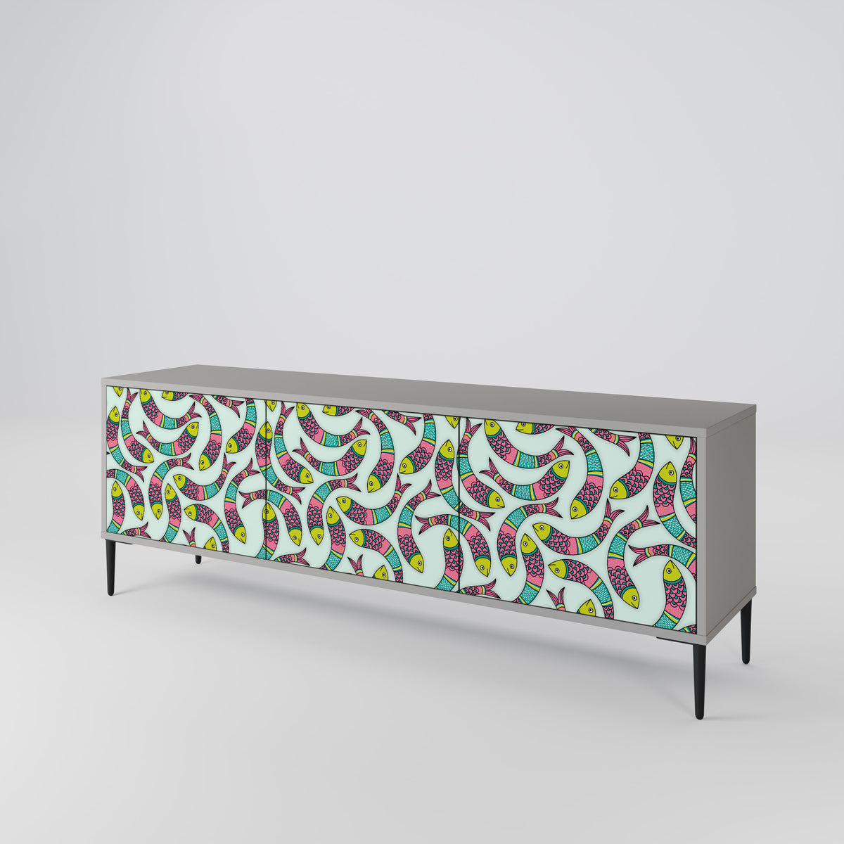 INDIAN FISH 3-türiges TV-Lowboard