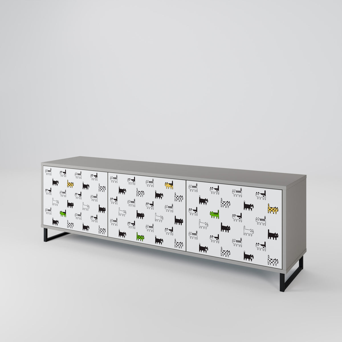 CATS COMPILATION 3-türiges TV-Lowboard