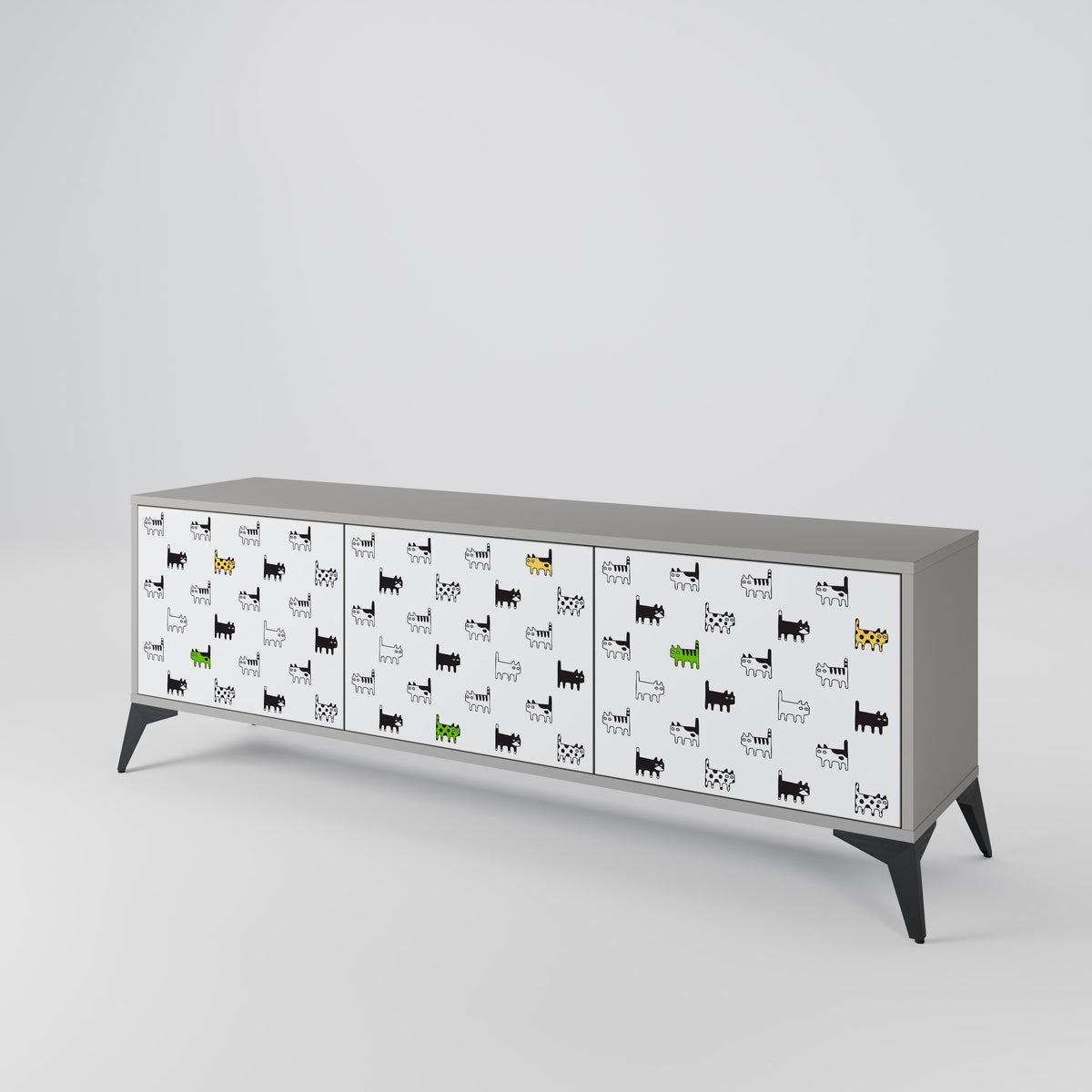 CATS COMPILATION 3-türiges TV-Lowboard