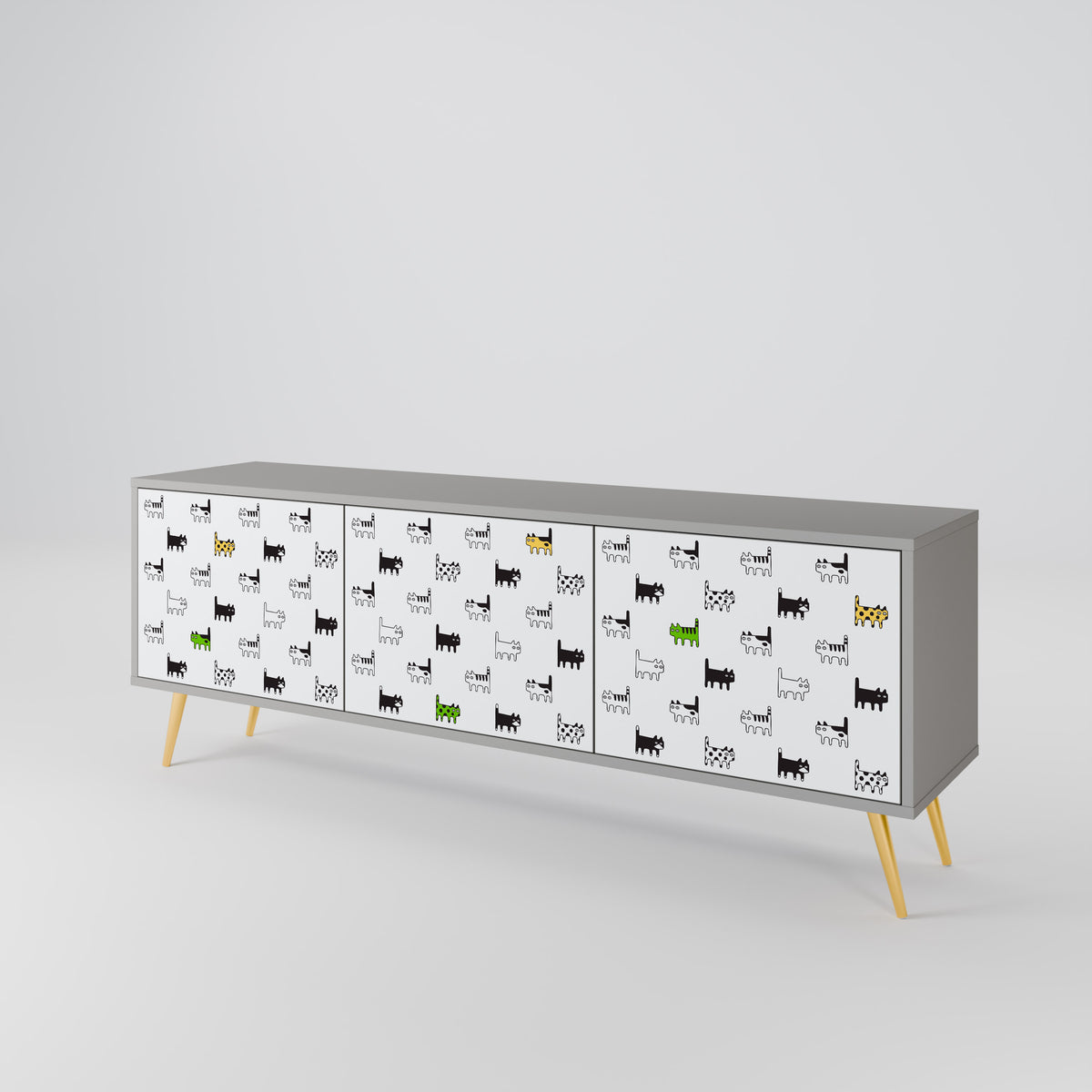 CATS COMPILATION 3-türiges TV-Lowboard