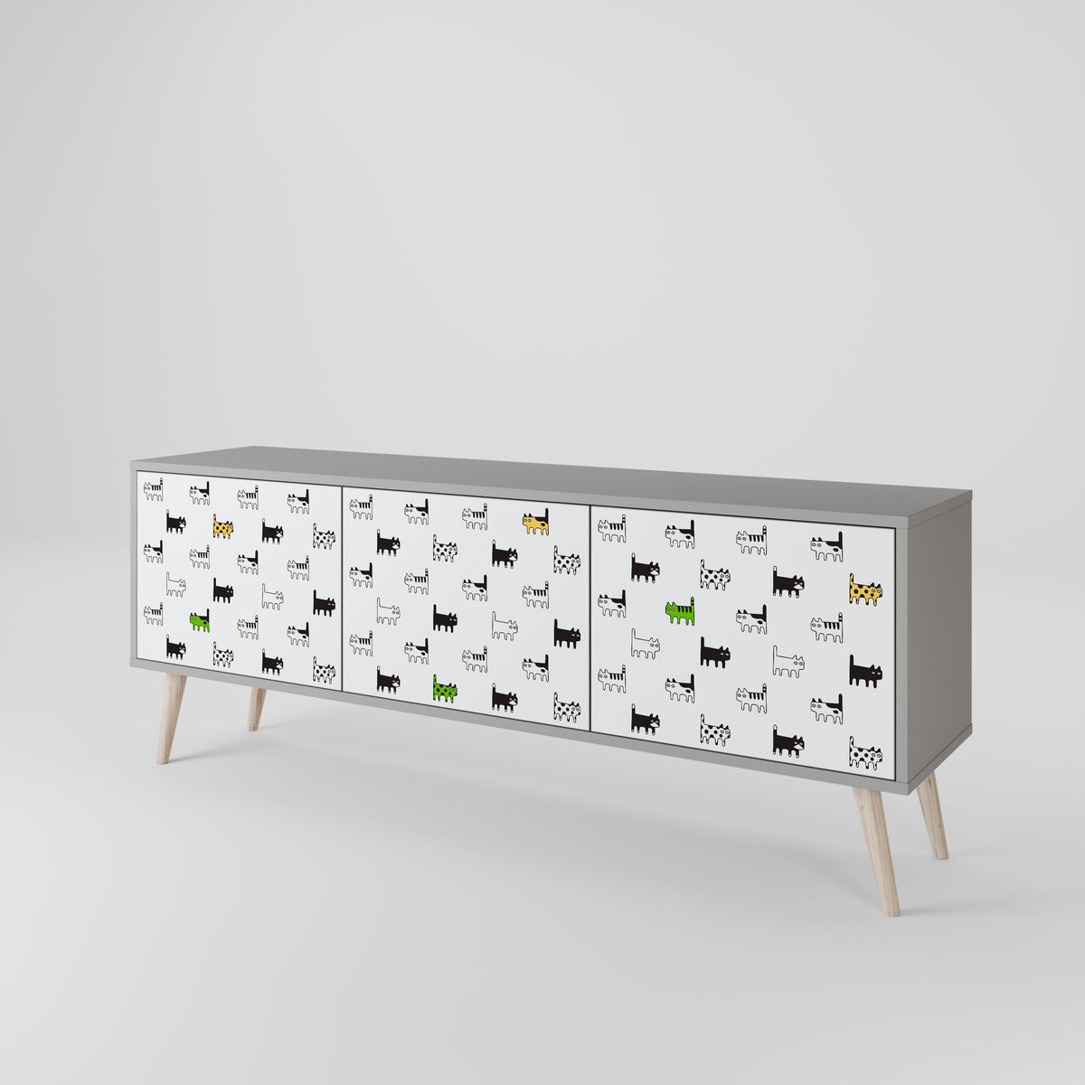 CATS COMPILATION 3-türiges TV-Lowboard