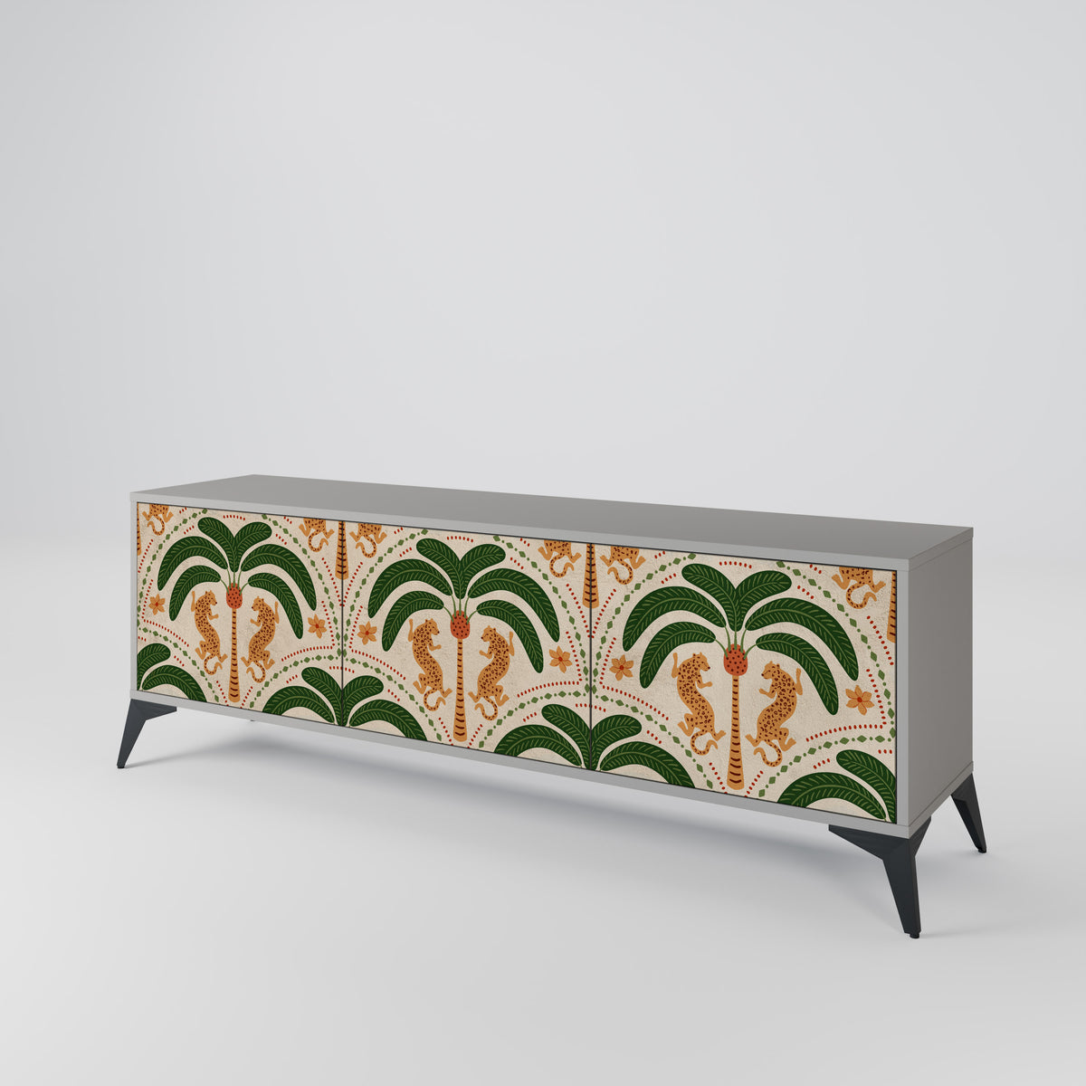 DANCING PREDATORS 3-türiges TV-Lowboard