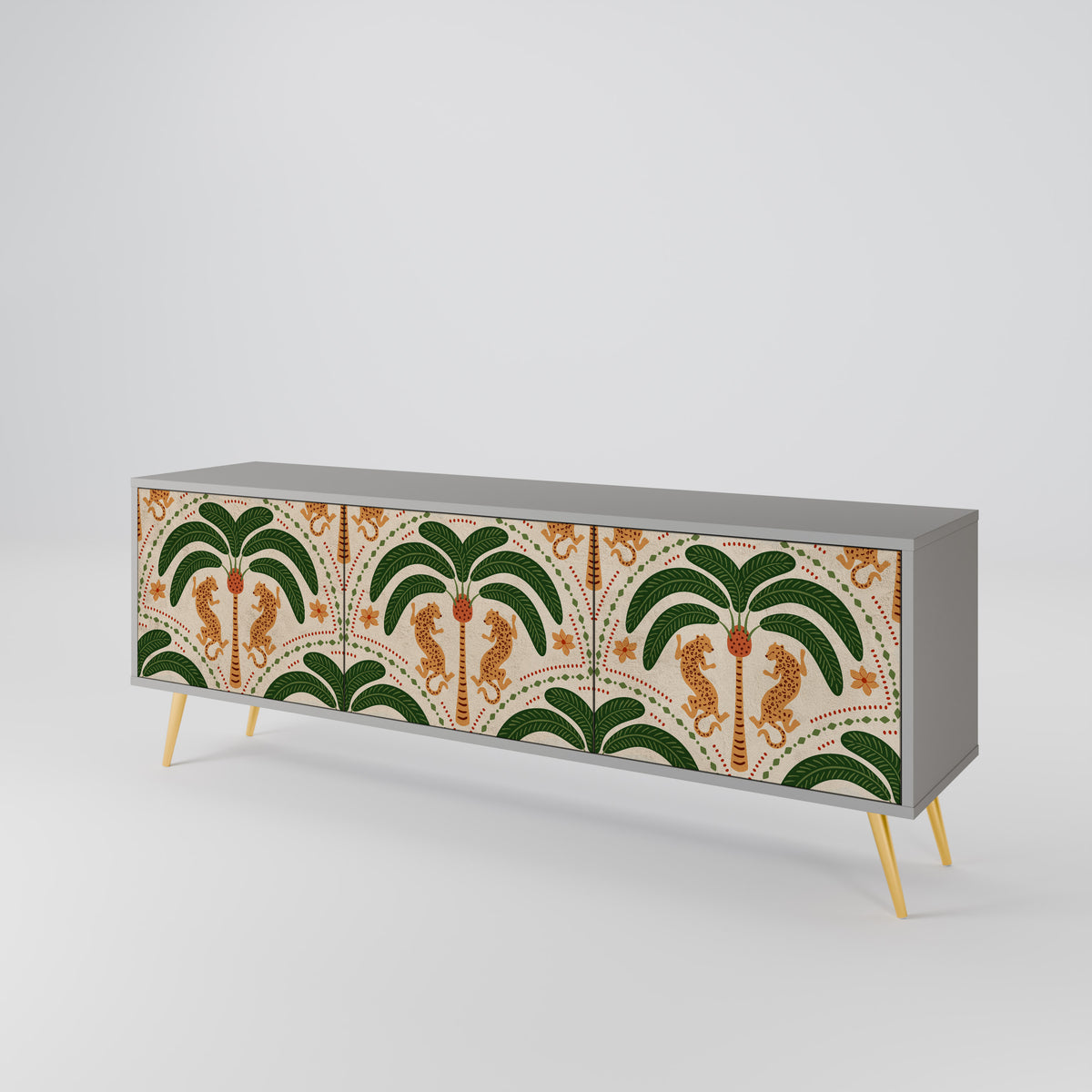 DANCING PREDATORS 3-türiges TV-Lowboard