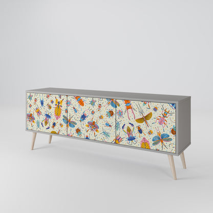 COLORFUL INSECTS Mueble de TV de 3 Puertas