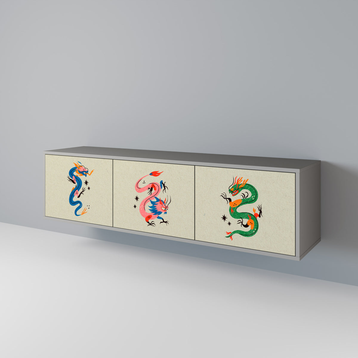 MYTHOLOGICAL CREATURES Mueble de TV de 3 Puertas