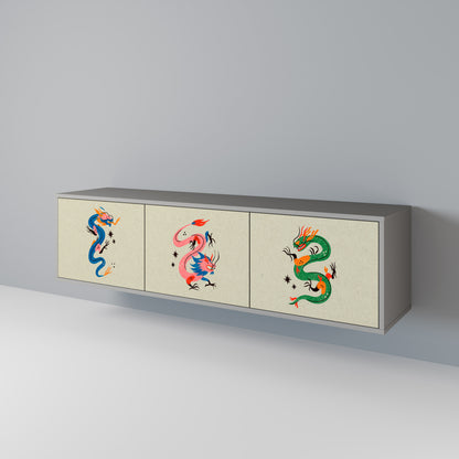 MYTHOLOGICAL CREATURES Mueble de TV de 3 Puertas