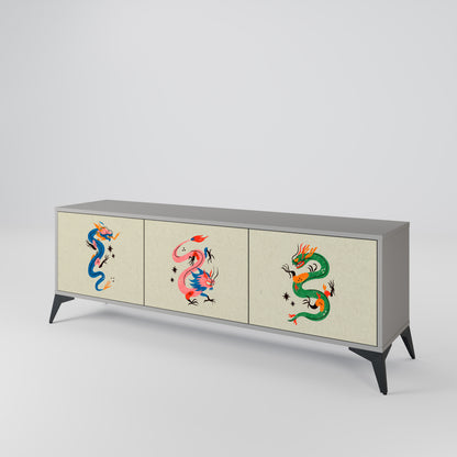 MYTHOLOGICAL CREATURES Mueble de TV de 3 Puertas