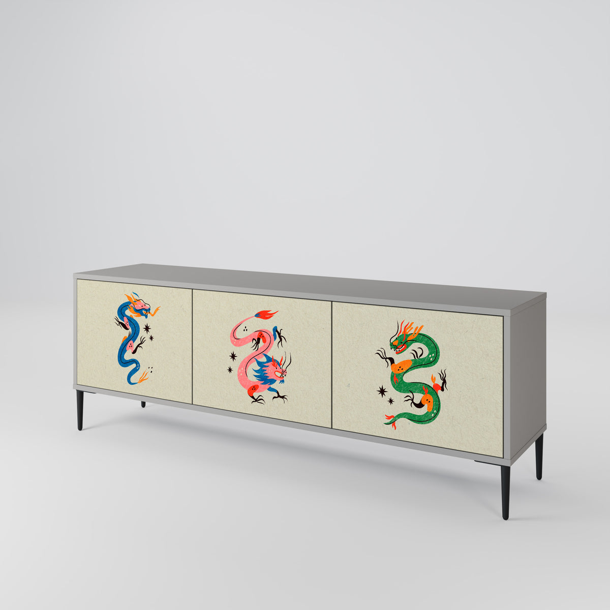 MYTHOLOGICAL CREATURES Mueble de TV de 3 Puertas