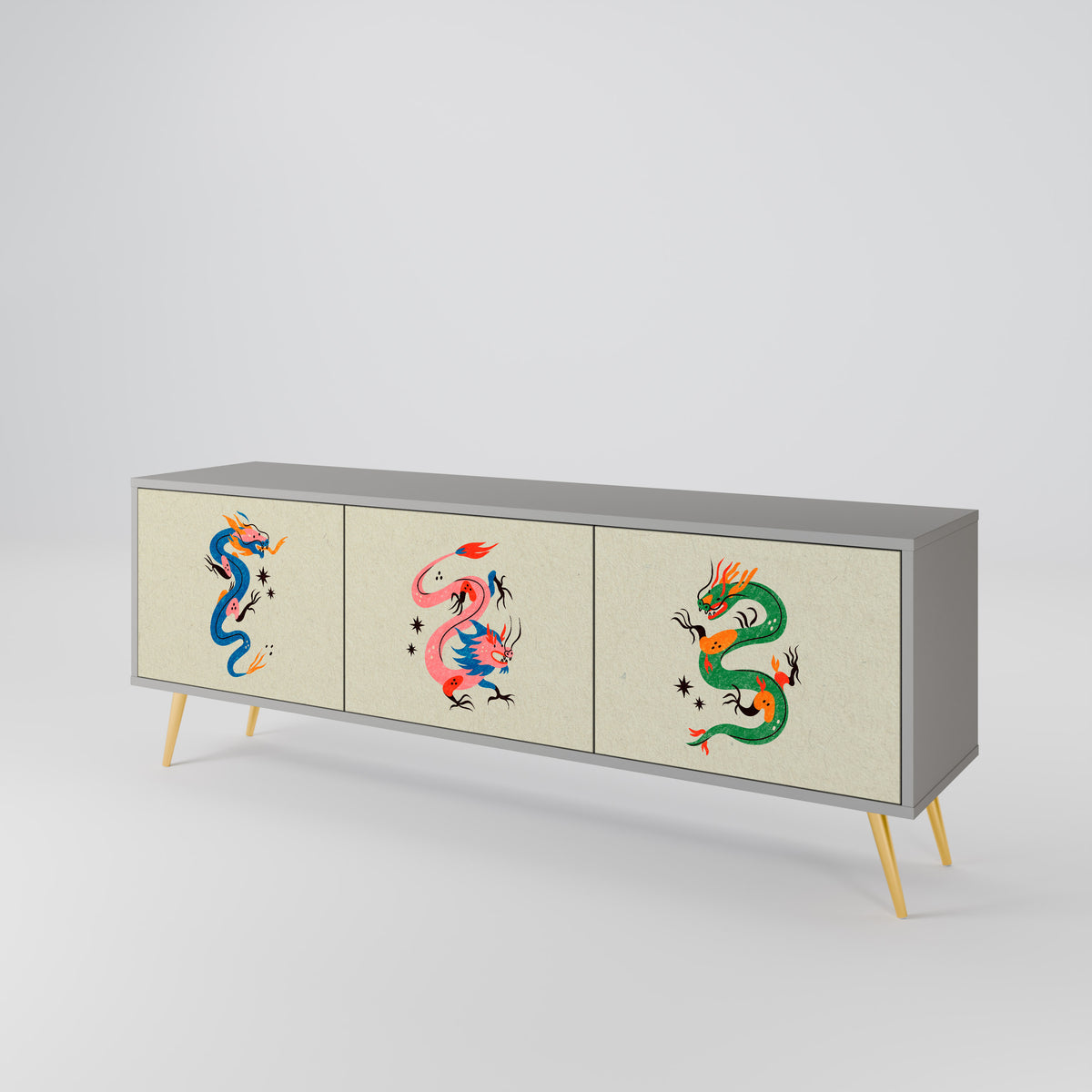 MYTHOLOGICAL CREATURES 3-türiges TV-Lowboard