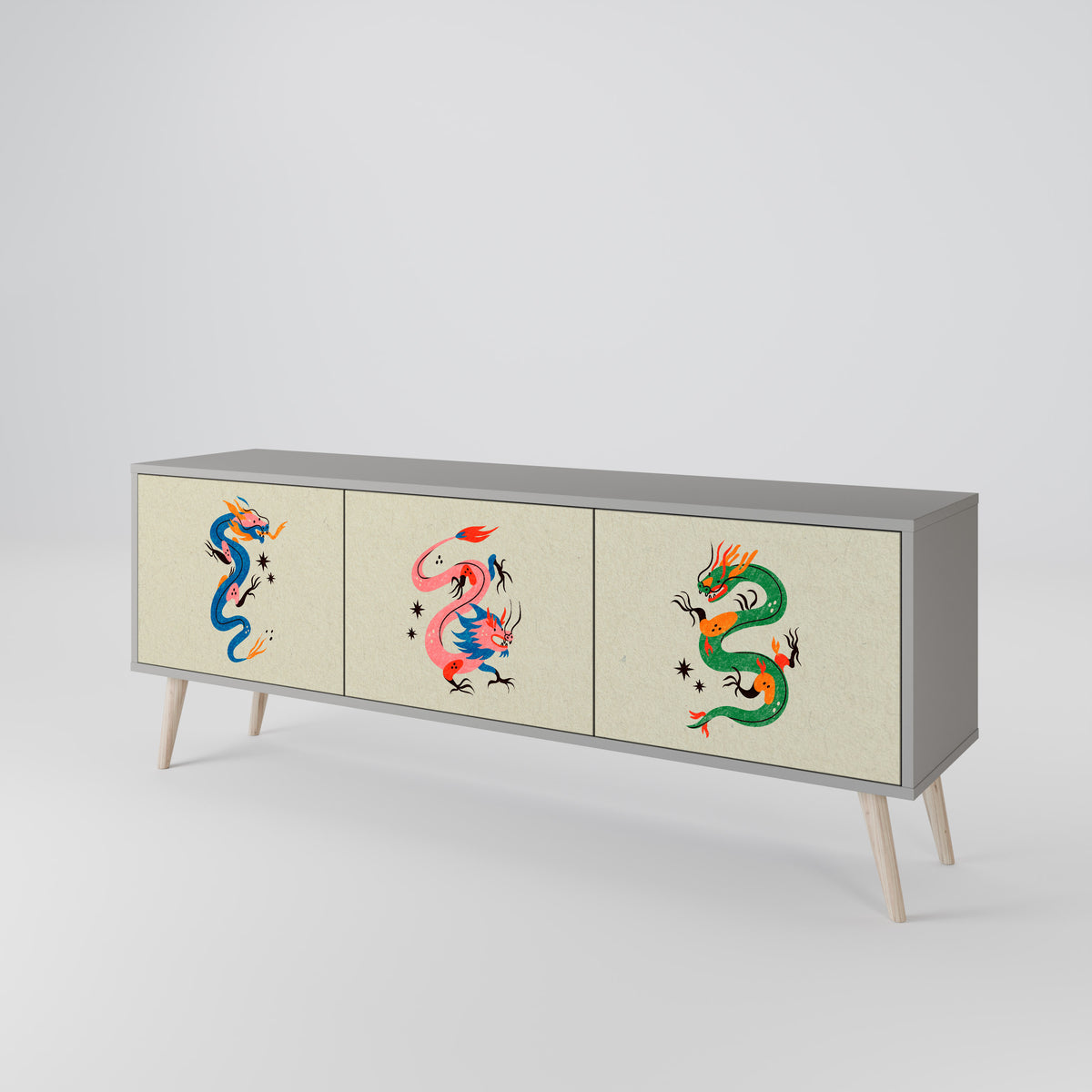 MYTHOLOGICAL CREATURES Mueble de TV de 3 Puertas
