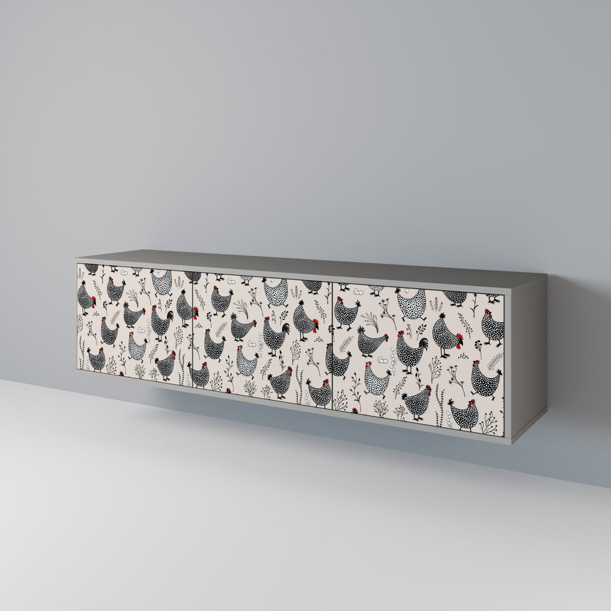HAPPY HENS Mueble de TV de 3 Puertas