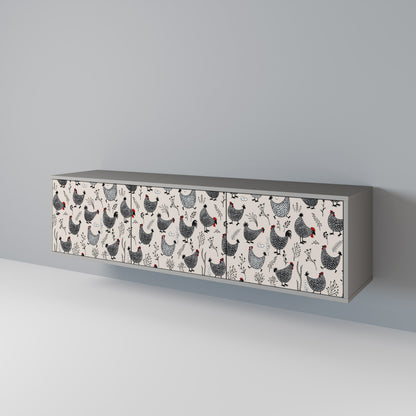 HAPPY HENS Mueble de TV de 3 Puertas