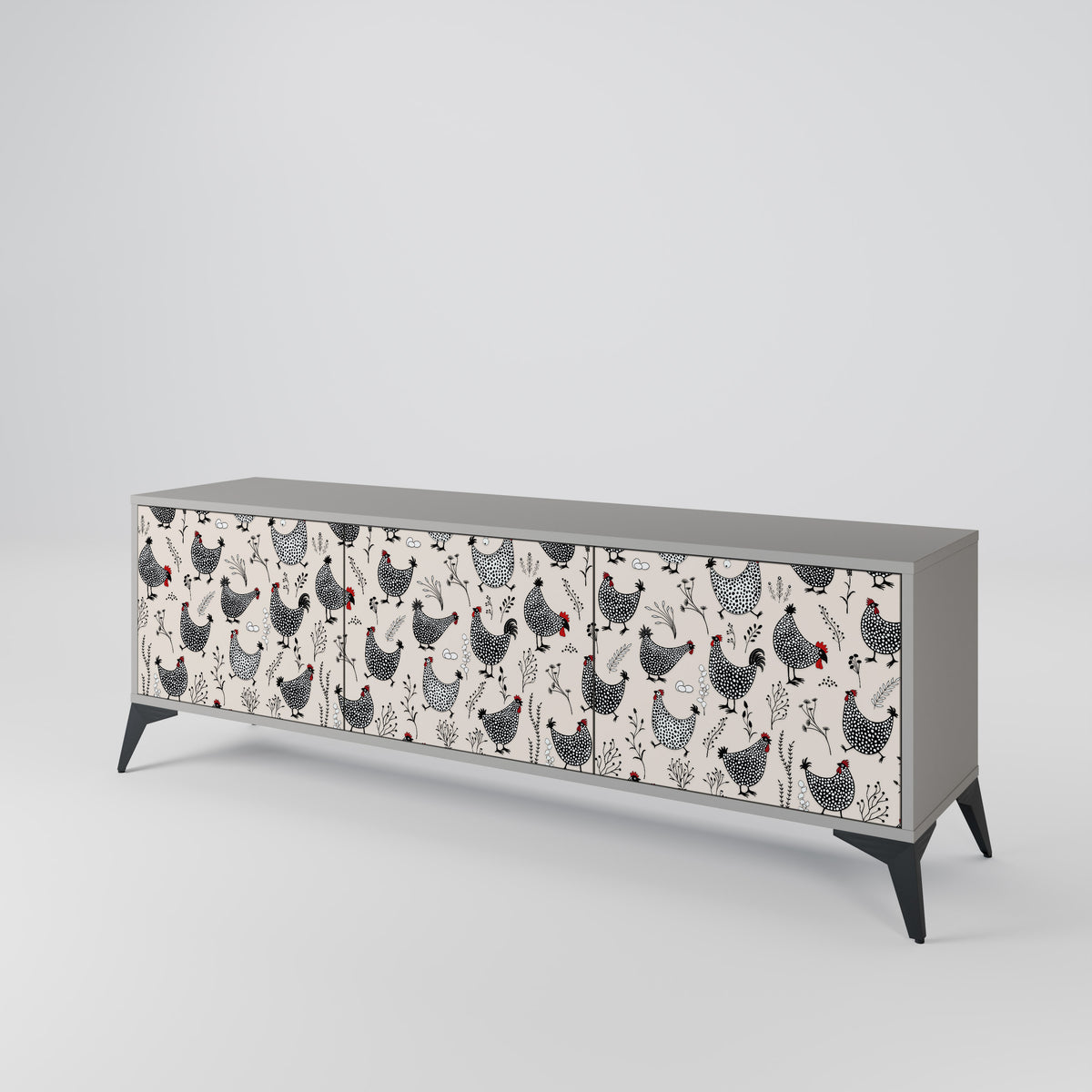 HAPPY HENS Mueble de TV de 3 Puertas