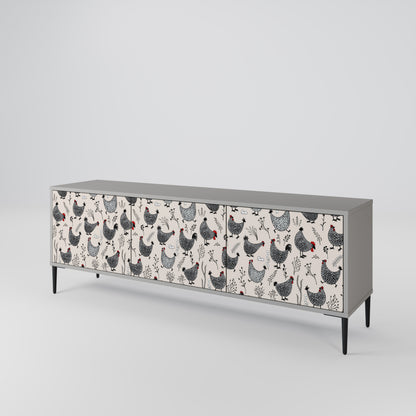 HAPPY HENS Mueble de TV de 3 Puertas