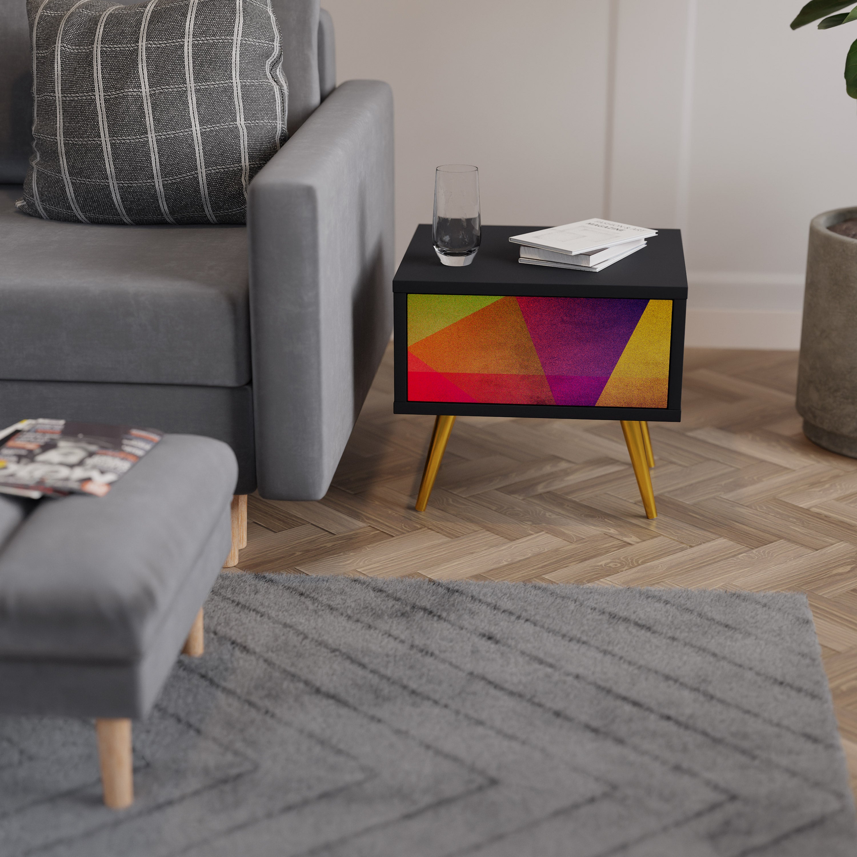 VIVID GEOMETRY Nightstand