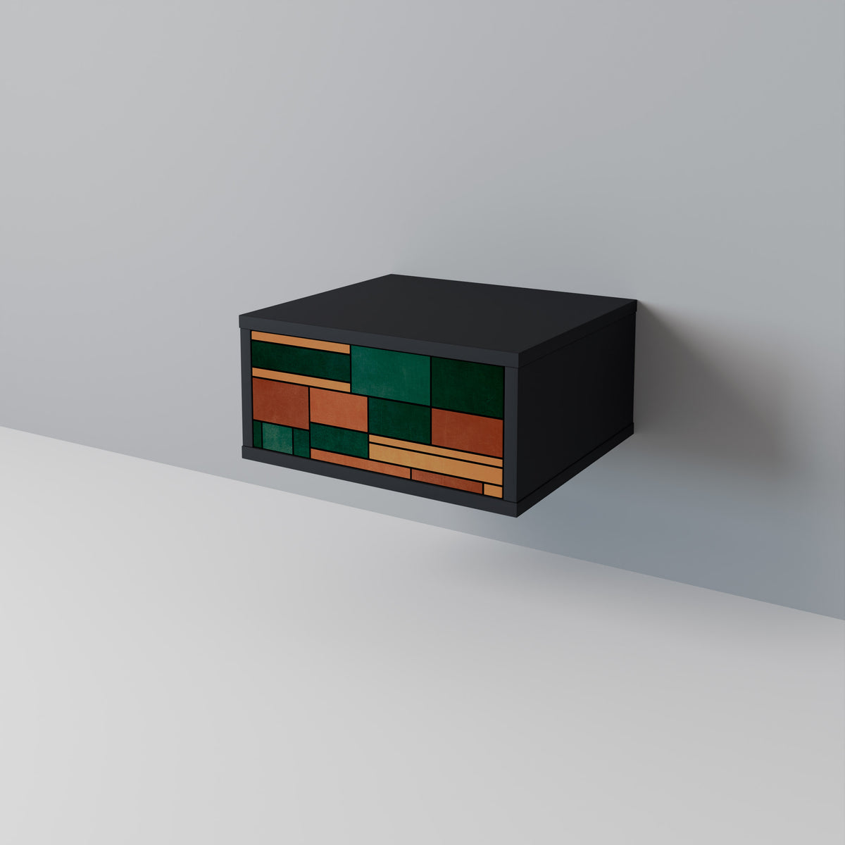 EARTHY FIGURES Nightstand with Drawer