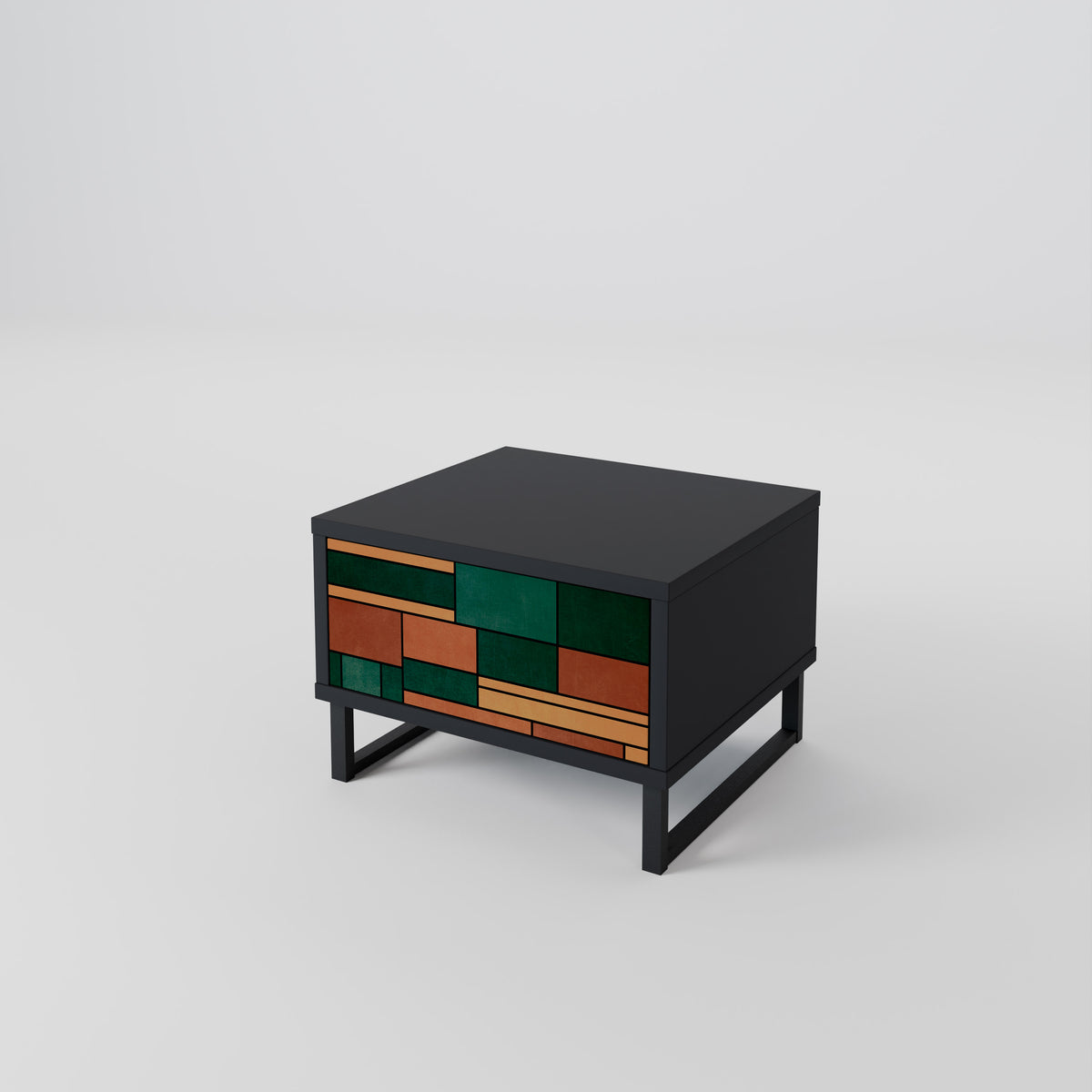 EARTHY FIGURES Nightstand with Drawer